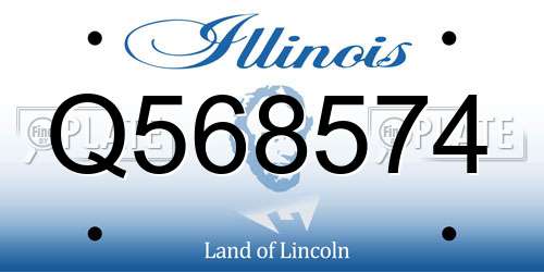 Q568574 Illinois License Plate