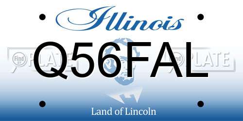 Q56FAL Illinois License Plate
