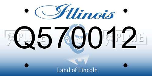 Q570012 Illinois License Plate