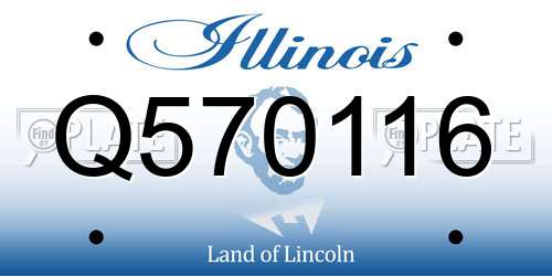 Q570116 Illinois License Plate