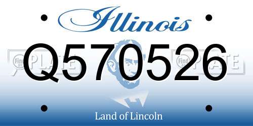 Q570526 Illinois License Plate
