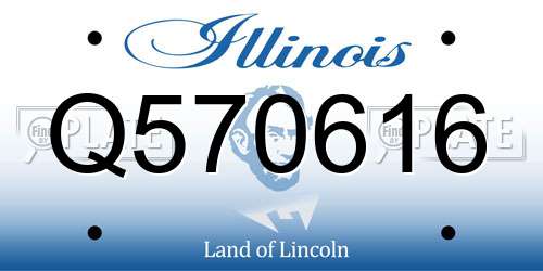 Q570616 Illinois License Plate