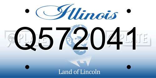 Q572041 Illinois License Plate
