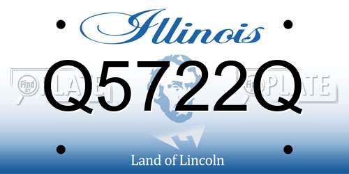 Q5722Q Illinois License Plate