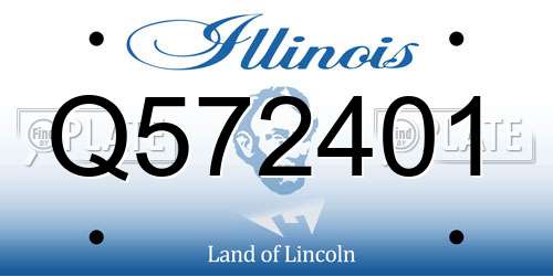 Q572401 Illinois License Plate