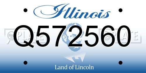 Q572560 Illinois License Plate