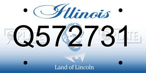 Q572731 Illinois License Plate