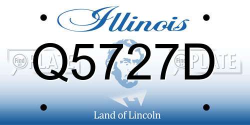 Q5727D Illinois License Plate