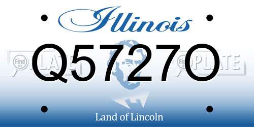 Q5727O Illinois License Plate