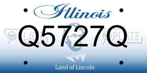 Q5727Q Illinois License Plate