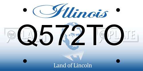 Q572TO Illinois License Plate