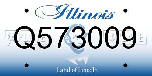 Q573009 Illinois License Plate