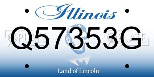 Q57353G Illinois License Plate