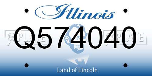 Q574040 Illinois License Plate