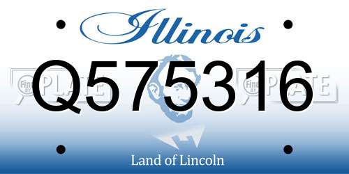 Q575316 Illinois License Plate