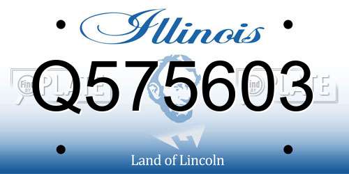 Q575603 Illinois License Plate