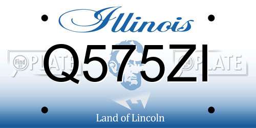 Q575ZI Illinois License Plate