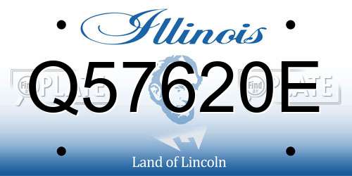 Q57620E Illinois License Plate