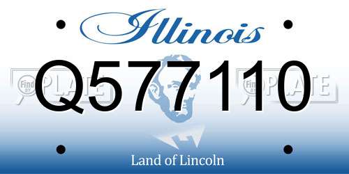 Q577110 Illinois License Plate
