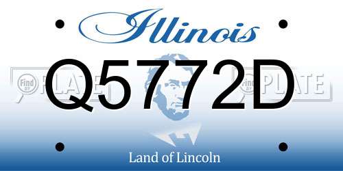 Q5772D Illinois License Plate