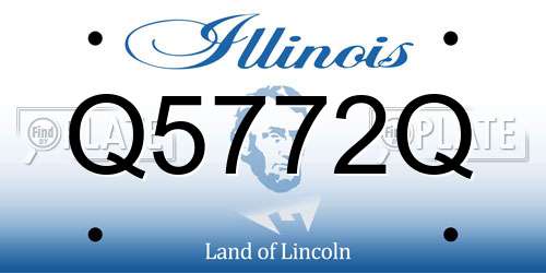 Q5772Q Illinois License Plate
