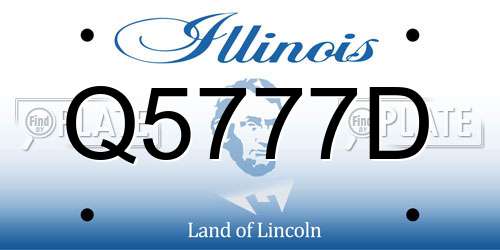 Q5777D Illinois License Plate
