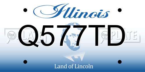 Q577TD Illinois License Plate