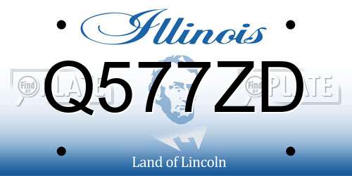 Q577ZD Illinois License Plate