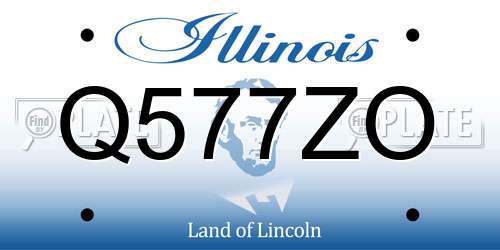Q577ZO Illinois License Plate