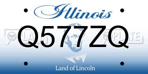 Q577ZQ Illinois License Plate
