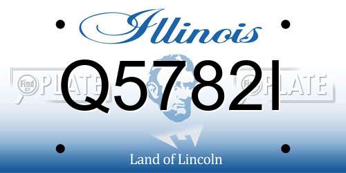 Q5782I Illinois License Plate