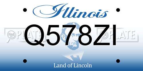 Q578ZI Illinois License Plate
