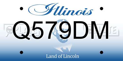 Q579DM Illinois License Plate