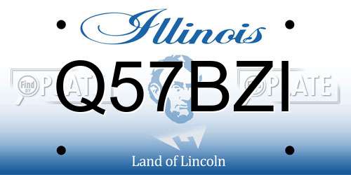 Q57BZI Illinois License Plate
