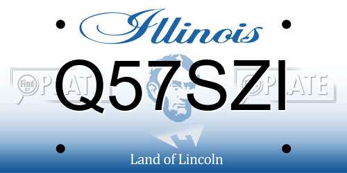 Q57SZI Illinois License Plate