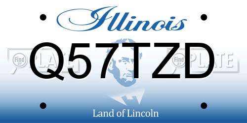Q57TZD Illinois License Plate