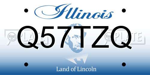 Q57TZQ Illinois License Plate