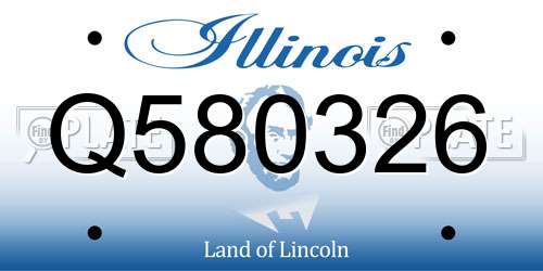 Q580326 Illinois License Plate