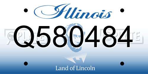 Q580484 Illinois License Plate