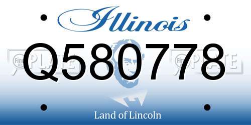 Q580778 Illinois License Plate