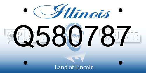 Q580787 Illinois License Plate