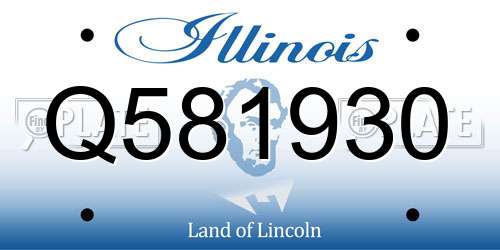 Q581930 Illinois License Plate