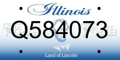 Q584073 Illinois License Plate