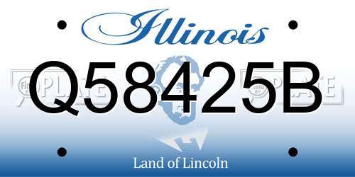 Q58425B Illinois License Plate