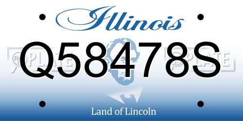 Q58478S Illinois License Plate