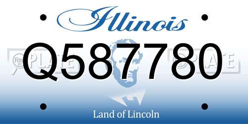 Q587780 Illinois License Plate