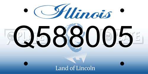 Q588005 Illinois License Plate