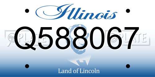 Q588067 Illinois License Plate