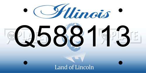 Q588113 Illinois License Plate