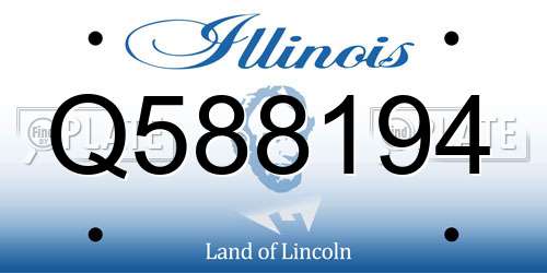 Q588194 Illinois License Plate